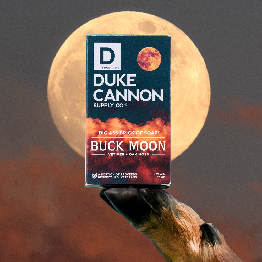 Duke Cannon Buck Moon Big Ass Brick of Soap® with Vetiver and Oak Moss scent notes
